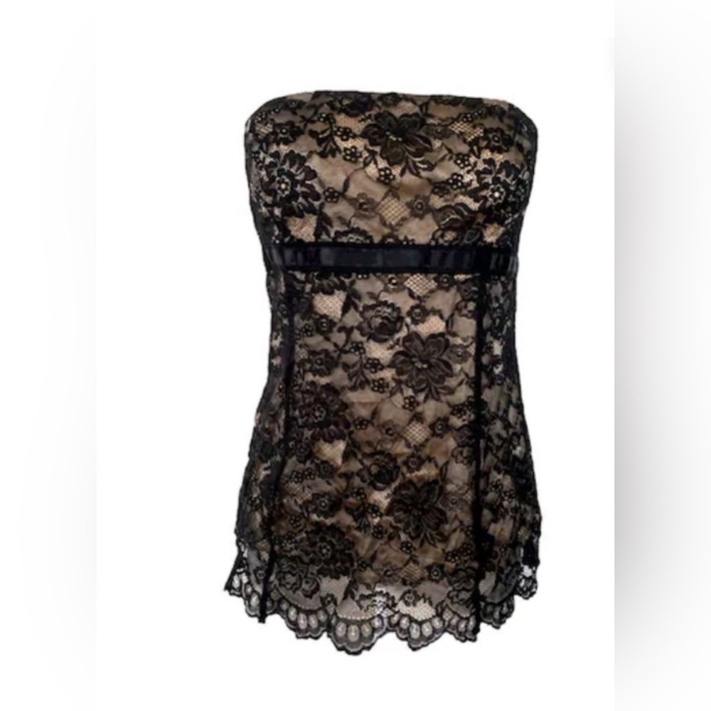 Y2K express Lace Top Mesh Lace Floral Black Lace Festival Grunge
Gothic Size 8